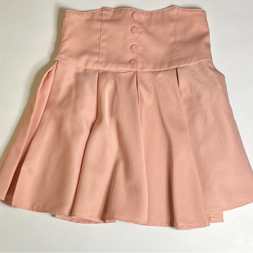 Pleated Mini Skirt Women’s Size Small Peach Color